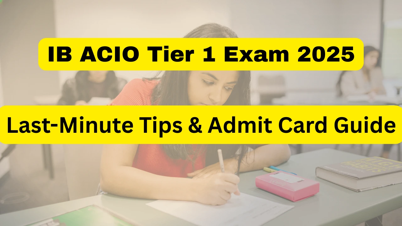 IB ACIO Tier 1 Exam 2025
